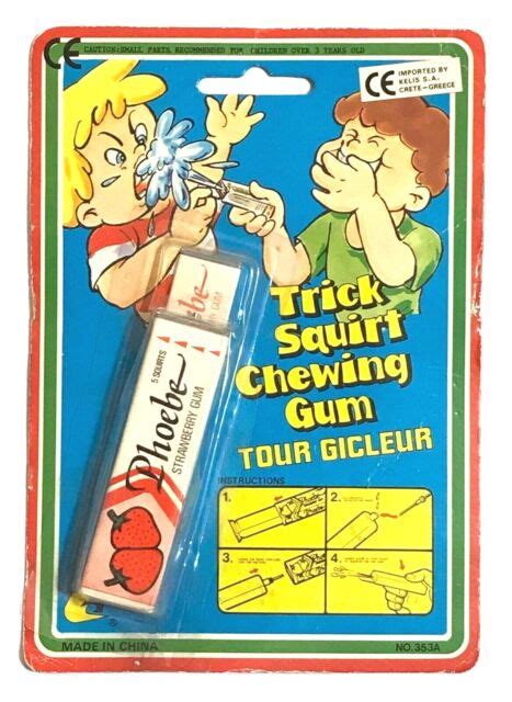 vintage tour gicleur trick squirt chewing gum new sealed card rare ebay