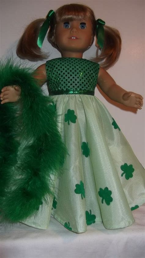 American Girl Doll Clothes St Patricks Gown And By Susiestitchit 17
