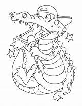 Crocodile Krokodil Alligator Crocodiles Procoloring Coloringhome Letzte sketch template