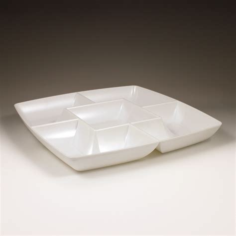 simply squared chip dip tray plastic cups utensils bowls