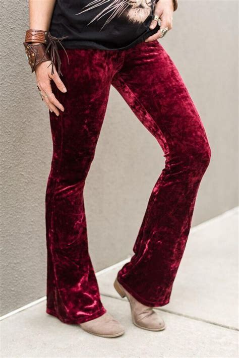 cher crushed velvet flare pants wine velvet flares flare pants