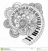 Coloring Musical Instrument Abstract Pages Book Mandala Dreamstime Illustration Music Vector Stock sketch template