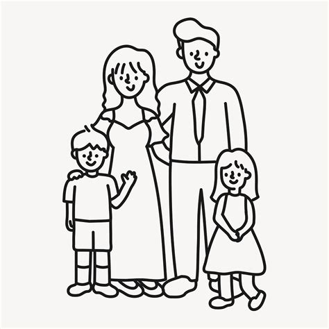 nuclear family clipart drawing design  photo illustration rawpixel