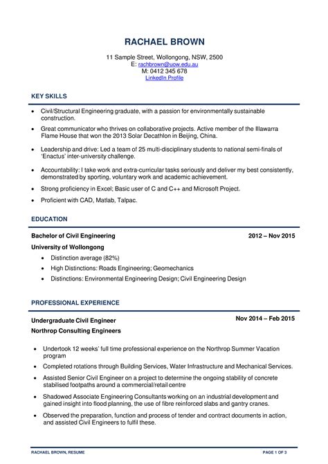 student civil engineering resume templates  allbusinesstemplatescom