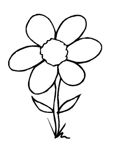 simple flowers colouring pages page  coloring home
