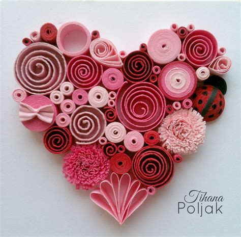 easy paper quilling heart designs pictures