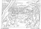 Jungle Coloring Ruins Pages Drawing Rough Kids Printable Adults Print sketch template