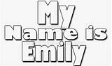 Emily Name Coloring Wallpaper Pages Wallpapersafari Logo Code Names sketch template