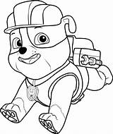 Patrol Paw Rubble Coloring Pages Drawing Printable Games Chase Running Zuma Painting Kids Cartoon Clipartmag Online Coloringpages101 Color Categories Pdf sketch template