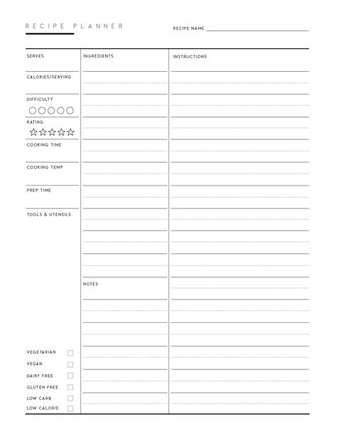 printable recipe pages  world  printables