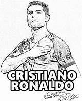 Ronaldo Coloring Pages Cristiano Cr7 Color Football Printable Player Madrid Real Portugal Soccer Players Choose Board sketch template