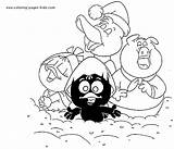 Coloring Pages Cartoon Calimero Character Color Printable Kids Sheets Found sketch template
