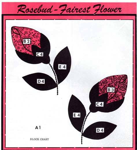 rosebud applique quilt pattern vintage crafts