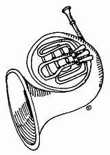 Instrumentos Viento Laminas Trompa Instrumento Muestra sketch template