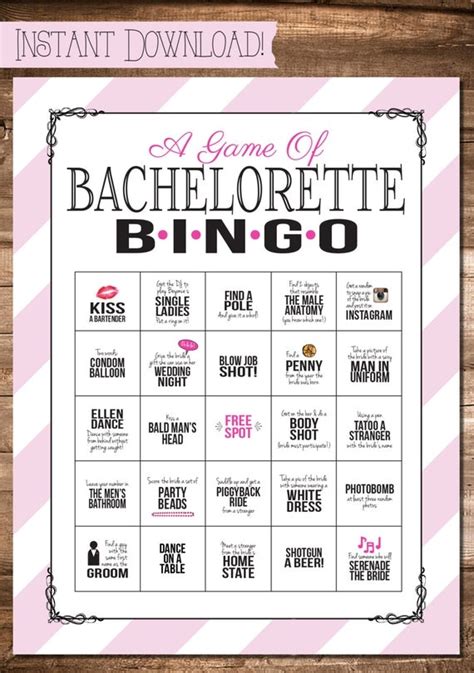 bachelorette party games printable