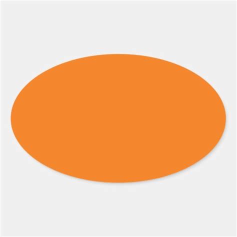 orange oval sticker zazzle