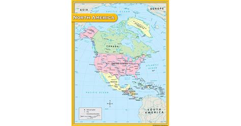 north america map chart  tcr teacher created resources