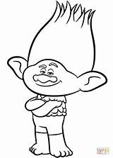Trolls Coloring Pages Dreamworks Troll Outline Printable Branch Color Getcolorings Print sketch template