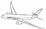Flugzeug A380 Flugzeuge Airbus sketch template