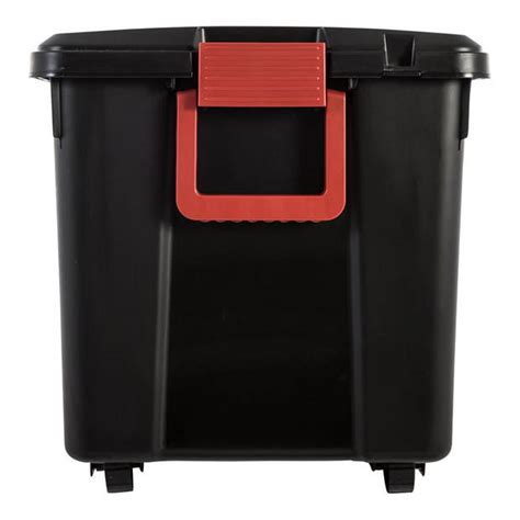 iris store   opbergbox  liter zwart rood blokker