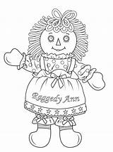Ann Coloring Doll Raggedy Pages Andy Cabbage Patch Dolls Rag Printable Color Girl American Kids Drawing Lol Book Template Paper sketch template