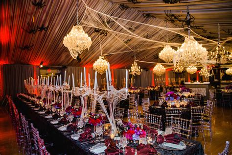 a chic and sophisticated halloween themed wedding inside