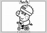 Coloring Peppa Pig Pages Printable Kids sketch template