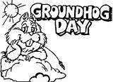 Groundhog Coloring Pages Hog Color Ground Preschoolers Printable Print Drawing Getcolorings Crafts Supercoloring Silhouettes sketch template