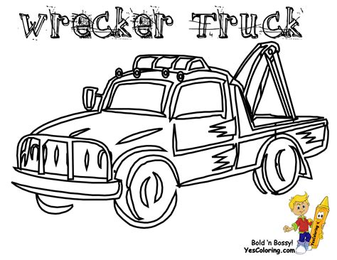 tow truck coloring book coloring pages