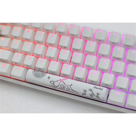 ducky   mini rgb cherry red rgb switch white mechanical gaming keyboard  mini white