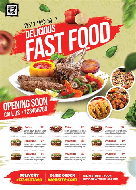 restaurant promotion flyer design psd psd zone food design