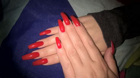 long red nails with images