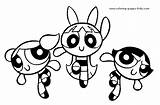 Powerpuff Coloring Girls Pages Cartoon Kids Printable Color Character Sheets Characters Girl Book Buttercup Sheet Templates Bubbles Powerpuffgirls Print Blossom sketch template