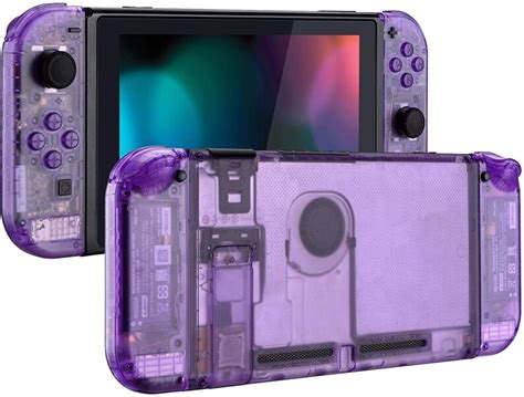 custom nintendo switch clear purple etsy
