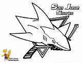 Coloring Hockey Pages Sharks Nhl Jose San Logos Kids Sheets Print Shark Book Colouring Team Yescoloring Symbols Ice Printable Color sketch template