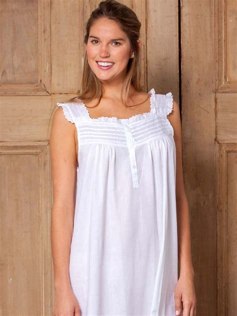 Mandi White Cotton Nightgown El267 Cotton Nightgown Night Gown