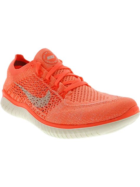 Nike Womens Free Rn Flyknit 2018 Low Top Lace Up Running Orange Size