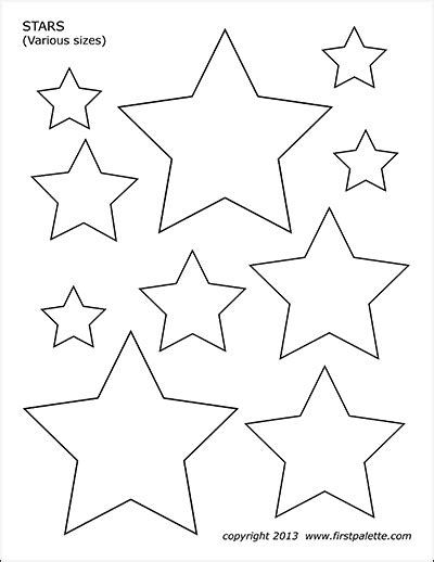 stars  printable templates coloring pages firstpalettecom