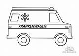 Krankenwagen Ambulance Ausmalbild Verkehr Schneller sketch template