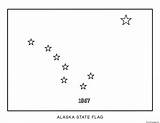 Alaska Flag Drapeau Etats Unis sketch template