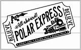 Polar Express Ticket Aboard 5x17 sketch template