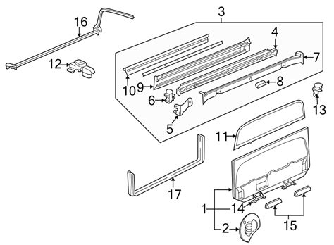 chevy avalanche tailgate parts diagram diagramwirings
