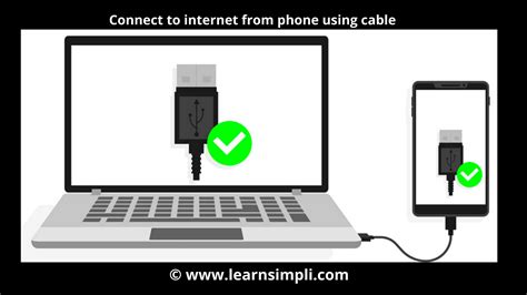 connect internet   laptop   phone  cable