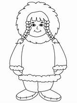 Inuit Coloring Girl Pages People Ws sketch template