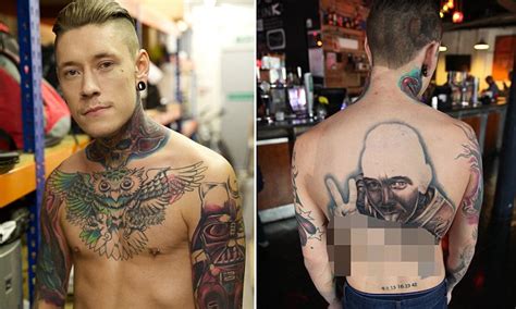 bodyshockers jack woodman has sexually explicit tattoo of himself on his back daily mail online