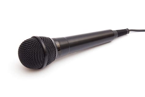 black microphone black microphone isolated  white backgr flickr