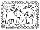 Christmas Coloring Cards Print Kids sketch template
