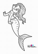 Mermaid Coloring Baby Pages Inspiration Printable Color Getdrawings Print Getcolorings sketch template