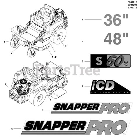 snapper pro    snapper pro sx series   turn mower hp kawasaki decal