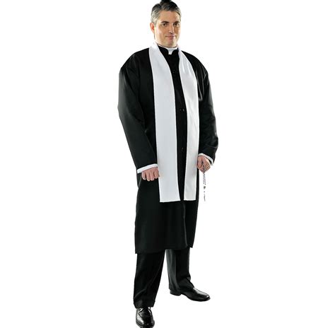 4 Pc Heavenly Father Priest Religious Mens Halloween Costume Plus Size